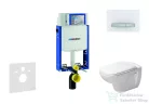 Geberit Kombifix falra szerelhető WC szett, Duravit D-Code rimless WC soft close ülőkével, Geberit Sigma 50 alpesi fehér/króm nyomólappal 10302005NH8