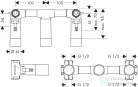Hansgrohe Alaptest 3-lyukú, fali csaptelephez, falsík alatti szereléshez DN15 10303180