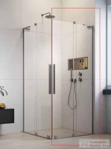 Radaway Furo SL KDD 90J zuhanykabin jobbos zuhanyajtó, szálcsiszolt króm 10305090-91-01R