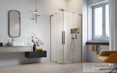 Radaway Furo SL KDD 90J zuhanykabin jobbos zuhanyajtó, szálcsiszolt króm 10305090-91-01R