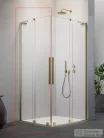 Radaway Furo SL KDD 90B zuhanykabin balos zuhanyajtó, szálcsiszolt arany 10305090-99-01L