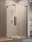 Radaway Furo SL KDD 100B zuhanykabin balos zuhanyajtó, szálcsiszolt fegyvermetál 10305100-92-01L