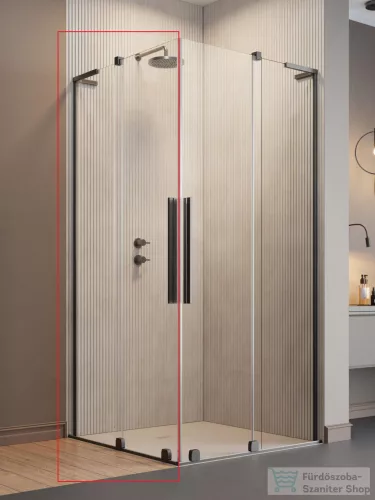 Radaway Furo SL KDD 100B zuhanykabin balos zuhanyajtó, szálcsiszolt fegyvermetál 10305100-92-01L