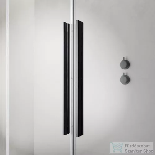 Radaway Furo SL KDD 100B zuhanykabin balos zuhanyajtó, szálcsiszolt fegyvermetál 10305100-92-01L