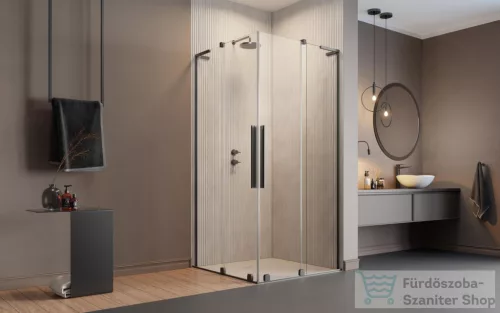 Radaway Furo SL KDD 100B zuhanykabin balos zuhanyajtó, szálcsiszolt fegyvermetál 10305100-92-01L