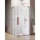 Radaway Furo SL KDD 100J zuhanykabin jobbos zuhanyajtó, szálcsiszolt réz 10305100-93-01R