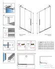 Radaway Furo SL Walk-in zuhanyfal 120B balos, szálcsiszolt króm 10306638-91-01L+10110594-01-01