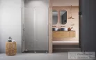 Radaway Furo SL DWJ 90B balos zuhanyajtó, szálcsiszolt króm 10307472-91-01L+10110430-01-01