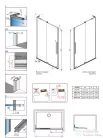 Radaway Furo SL DWJ 120B balos zuhanyajtó, szálcsiszolt króm 10307622-91-01L+10110580-01-01