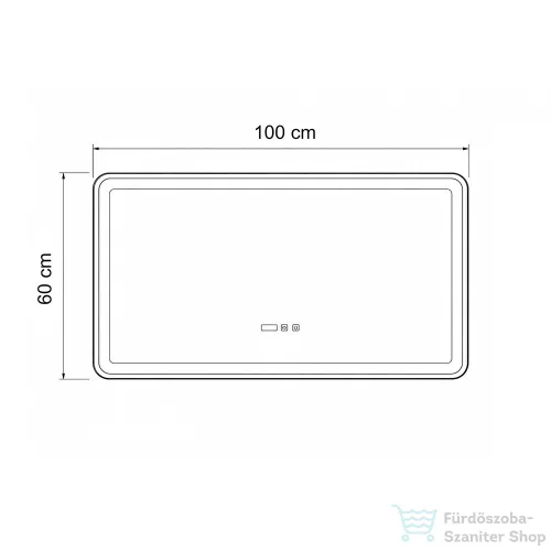 Leziter Vio 100 tükör led világítással 100x60 cm 1032-10060