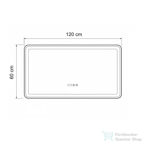 Leziter Vio 120 tükör led világítással 120x60 cm 1032-12060