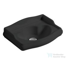   Sapho KERASAN RETRO kerámiamosdó, furat és túlfolyó nélkül, 41x30cm, matt fekete (103331)