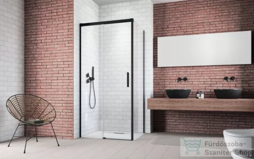 Radaway Idea 8 KDJ 130B zuhanykabin balos ajtó része, fekete 10340670-54-01L+10350603-01-01