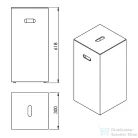 Sapho LUXURY szemetes, 30x61,8x30cm, fekete (103614)