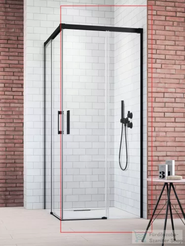Radaway Idea KDD 90J zuhanykabin jobbos ajtó része, fekete 10370090-54-01R