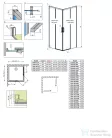 Radaway Idea KDD 120J zuhanykabin jobbos ajtó része, króm 10370120-01-01R