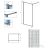 Radaway Modo F II Black 130 zuhanyfal, fekete (10409134-54-01)