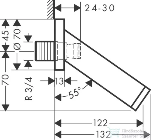 Hansgrohe Axor Starck kádtöltő DN20, króm 10410000