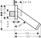 Hansgrohe Axor Starck kádtöltő DN20,szálcsiszolt fekete króm 10410340