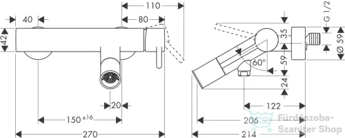 Hansgrohe AXOR STARCK kádtöltő csaptelep zuhanyszett nélkül, rozsdamentes acél hatású 10411800