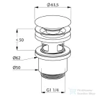 Kludi PUSH-OPEN leeresztő szelep túlfolyós, króm 1042405-00