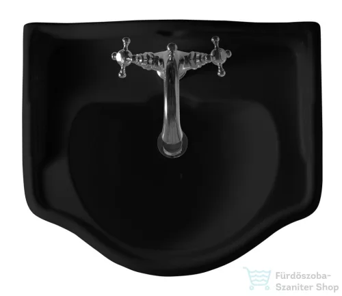 Sapho KERASAN RETRO kerámiamosdó, 56x46,5cm, matt fekete (104531)