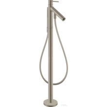   Hansgrohe AXOR STARCK szabadon álló kádtöltő csaptelep zuhanyszettel, alaptest nélkül, szálcsiszolt nikkel 10456820