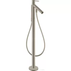   Hansgrohe AXOR STARCK szabadon álló kádtöltő csaptelep zuhanyszettel, alaptest nélkül, szálcsiszolt nikkel 10456820