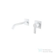   Bugnatese Morse fali mosdócsaptelep 19 cm-es kifolyóval,click-clack leeresztővel,belső egységgel,matt fehér 1046SCBI
