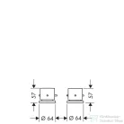 Hansgrohe Axor Starck 2-lyukú peremre szerelhető termosztátos kádcsaptelep színkészlet DN15, króm 10480000