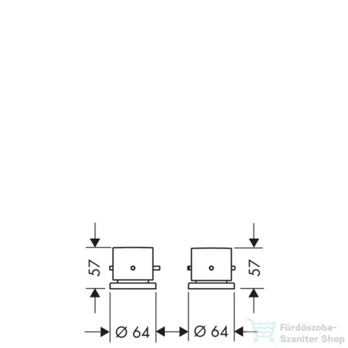 Hansgrohe Axor Starck 2-lyukú peremre szerelhető termosztátos kádcsaptelep színkészlet DN15, króm 10480000