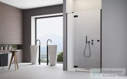 Radaway Essenza 8 DWJ 90B balos zuhanyajtó, fekete 10480612-01-01L+10460237-54-01L