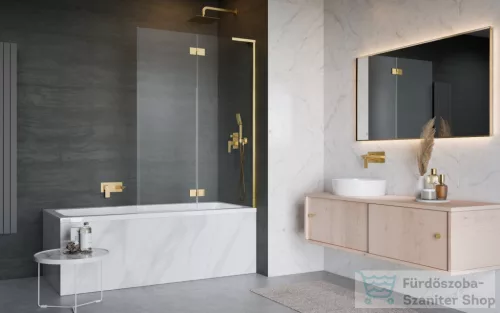 Radaway Essenza SL PND II 100J jobbos kádparaván, arany 10500100-09-01R