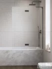 Radaway Essenza SL PND II 120J jobbos kádparaván, szálcsiszolt fegyvermetál 10500120-92-01R