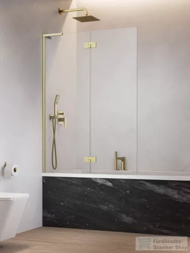 Radaway Essenza SL PND II 130B balos kádparaván, szálcsiszolt arany 10500130-99-01L