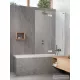 Radaway Essenza SL PND II 140J jobbos kádparaván, króm 10500140-01-01R