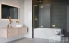 Radaway Essenza SL PND II 140B balos kádparaván, arany 10500140-09-01L