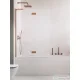 Radaway Essenza SL PND II 140B balos kádparaván, szálcsiszolt réz 10500140-93-01L
