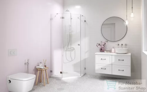 Radaway Essenza Pro 8 PTJ 80x80B szögletes zuhanykabin, balos, króm 10530000-01-01L+10530100-01-01