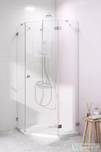 Radaway Essenza Pro 8 PTJ 90x90J szögletes zuhanykabin, jobbos, króm 10530000-01-01R+10530200-01-01