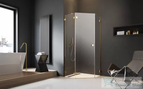 Radaway Essenza Pro 8 PTJ 90x90B szögletes zuhanykabin, balos, arany 10530000-09-01L+10530200-01-01