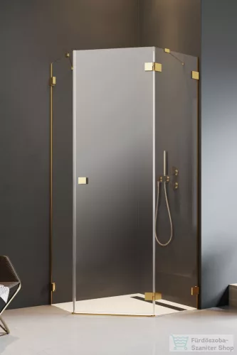 Radaway Essenza Pro 8 PTJ 100x100J szögletes zuhanykabin, jobbos, arany 10530000-09-01R+10530300-01-01