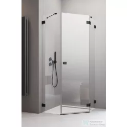   Radaway Essenza Pro 8 PTJ 80x80J szögletes zuhanykabin, jobbos, fekete 10530000-54-01R+10530100-01-01