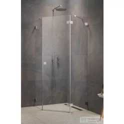   Radaway Essenza Pro 8 PTJ 80x80J szögletes zuhanykabin, jobbos, szálcsiszolt króm 10530000-91-01R+10530100-01-01