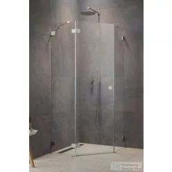   Radaway Essenza Pro 8 PTJ 90x90J szögletes zuhanykabin, jobbos, szálcsiszolt króm 10530000-91-01R+10530200-01-01