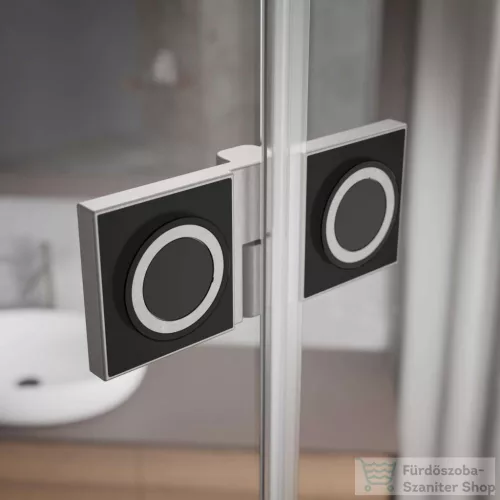 Radaway Essenza Pro 8 PTJ 100x100J szögletes zuhanykabin, jobbos, szálcsiszolt króm 10530000-91-01R+10530300-01-01