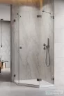 Radaway Essenza Pro 8 PTJ 90x90J szögletes zuhanykabin, jobbos, szálcsiszolt fegyvermetál 10530000-92-01R+10530200-01-01