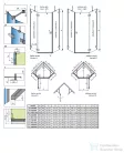 Radaway Essenza Pro 8 PTJ 80x80B szögletes zuhanykabin, balos, szálcsiszolt réz 10530000-93-01L+10530100-01-01