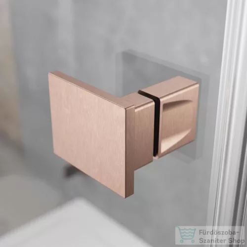 Radaway Essenza Pro 8 PTJ 80x80B szögletes zuhanykabin, balos, szálcsiszolt réz 10530000-93-01L+10530100-01-01