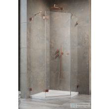   Radaway Essenza Pro 8 PTJ 90x90B szögletes zuhanykabin, balos, szálcsiszolt réz 10530000-93-01L+10530200-01-01